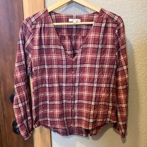 Madewell Plaid Button-Up Women's Blouse
